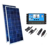 Kit Painel Solar Placa Célula 150w Controlador Conector Mc4