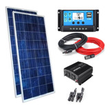 Kit Painel Solar Placa Célula 150w Inversor 500w 12v 127v