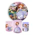 Kit Painel + Trio Capas De Cilindro Tema Princesa Sofia Girl