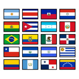 Kit Países América Latina Mini Bandeira