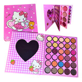 Kit Paleta Maquiagem Sombras E Blush Infantil Hello Kitty