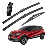 Kit Palheta Limpador Parabrisa Silicone Captur 2016 À 2020