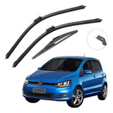 Kit Palheta Limpador Parabrisa Silicone Fox 2013 À 2022