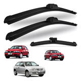 Kit Palheta Silicone Limpador Parabrisa Gol G3 G4 Diant tras