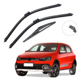 Kit Palhetas Limpador Parabrisa Silicone Gol G6 2013 À 2016