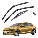 Kit Palhetas Limpador Parabrisa Silicone Polo 2018 À 2025