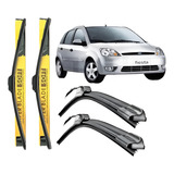 Kit Palhetas Silicone Parabrisa Ford Fiesta 2003 A 2008