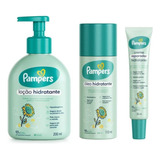Kit Pampers Hidratação Óleo Loção Creme Reparador