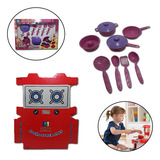 Kit Panelinha Super Chef Cozinha Fogão Brinquedo Infantil Cor Estoque