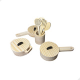 Kit Panelinhas Brinquedo Infantil Educativo Madeira Pinus
