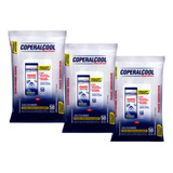 Kit Pano Umedecido Coperalcool C 3 Pack 50 Lenços Cada