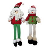 Kit Papai Noel Boneco De Neve Decoração Enfeite Natal Luxo