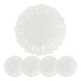 Kit Papel Toalha Rendada Doilie 14cm Branco 50 Unidades
