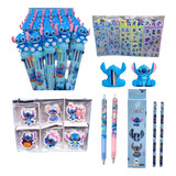 Kit Papelaria Stitch Kawaii 6 Itens Presente Fofo Criativo