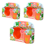 Kit Papinha 3 Conjuntos Prato Copo Garfo E Colher