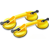 Kit Par 2 Duas Ventosa Dupla Aguentando 80kg Cada Peça Para Pisos Lisos Porcelanatos Pesados Vidros Chapa Metal