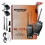 Kit Par 2 Radio Baofeng 777s Walk Talk Comunicador 16 Canais