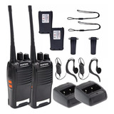 Kit Par 2 Radio Baofeng 777s Walk Talk Comunicador 16 Ch Cor Ferroso 12km 100v 240v