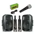 Kit Par Caixas Staner 1501 Amplificada C/ Tripé E Microfone