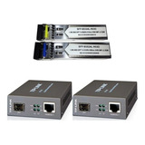 Kit Par Conversor Tp link Mc220l  par Módulo Gbic Sfp 3km Lc