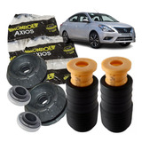 Kit Par Coxim Batente Dianteiro Nissan Versa Todos Axios