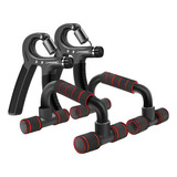 Kit Par De Apoio Flexão Barra Suporte 2 Handgrips Treino