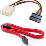 Kit Par De Cabo Sata Dados E Força Para Ssd Hd Gravador Dvd 4 Pinos 10cm