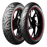 Kit Par De Pneu Traseiro 140 70 17 Dianteiro 110 70 17 Motos
