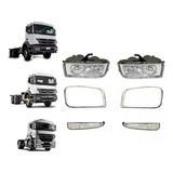 Kit Par Farol Principal Mercedes Axor Lanterna Aro Ld E Le