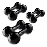 Kit Par Halter 3 5 7 Kg Bola Emborrachado Peso Total 30kg