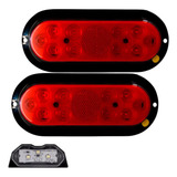 Kit Par Lanterna Traseira Carretinha Led 12v Prova Água Plac