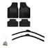 Kit Par Palhetas Vidro Parabrisa Automotiva+ Tapete Borracha