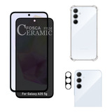 Kit Para A35 5g Película Privacidade Fosca Capa Câmera
