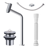 Kit Para Banheiro Torneira Link Bica Alta Metal Cromada Válvula 1 1 4 Metal Cromada Engate Flexível Sifão Beltempo
