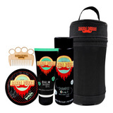 Kit Para Barba Rubra Necessaire Shampoo 3 Em 1 Balm Pomada