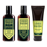 Kit Para Barba Sobrebarba Shampoo Balm Cond Lemon Drop
