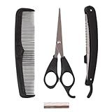 Kit Para Barbeiro Ou Cabeleireiro Navalha Tesoura Pente Para Cortar Cabelo Ou Barba