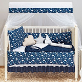 Kit Para Berço De Carrinho Para Bebê Menino Azul Barato