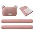 Kit Para Berço Tricot Zelo Select 4 Peças   Urso Rosa