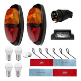 Kit Para Caretinha Reboque Instalação Traseira Faixa Luz Led