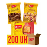 Kit Para Cesta Café Da Manhã Biscoito Sachê Bauducco 200un