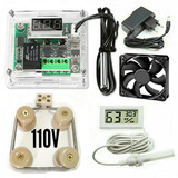 Kit Para Chocadeira 110v Termostato Medidor Umidade Fonte