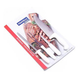 Kit Para Churrasco 4 Peças Facas Chaira Garfo Fratelli Inox