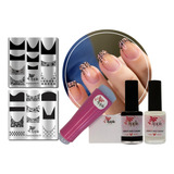 Kit Para Decoraçâo De Unhas Francesinha Dupla Apipila