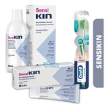 Kit Para Dentes Sensíveis enxague creme Dental escova Oralb 