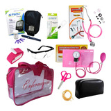 Kit Para Enfermagem Diversas Cores Com Bolsa Transparente