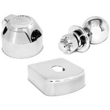 Kit Para Engate Tomada E Bola Cromada Capa Aço Inox