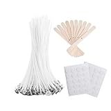 Kit Para Fabricação De Velas- 30 Pavios De 18cm- 30 Centralizadores- 2 Adesivos