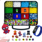 Kit Para Fazer Pulseiras Menino 2700 Pç Coloridas Artesanato