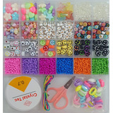 Kit Para Fazer Pulseiras Miçanga Infantil Completo 1900 Pças